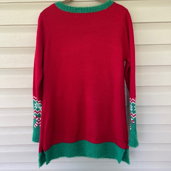 99 Jane Street Red and Green Polar Bear Holiday Sweater Size S - Picture 3 of 9